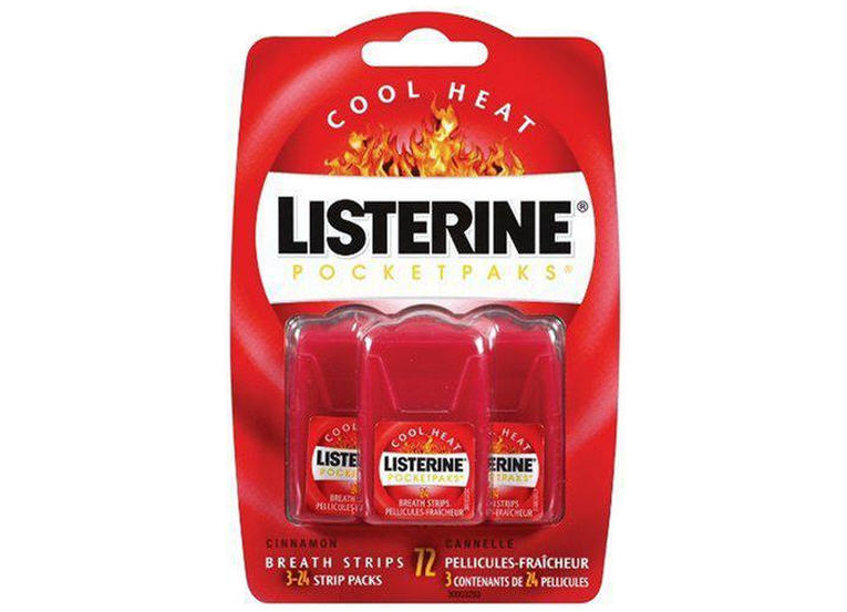 Miếng ngậm thơm miệng, diệt khuẩn Listerine vị quế – set 3 vỉ x 24 miếng